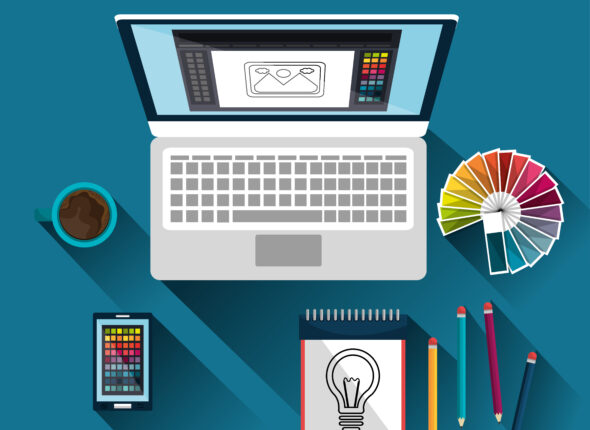 Graphic design art and profession theme